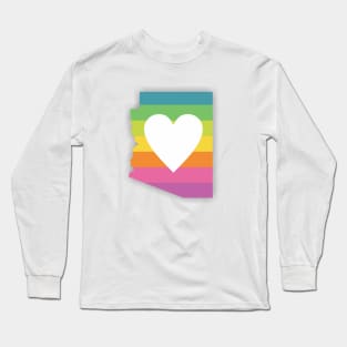 Arizona Rainbow Heart Long Sleeve T-Shirt